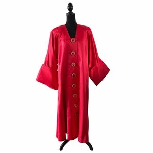 B J Williams Collection Red Tent Dress, Headpiece, Purse, Earrings, Size 20 +